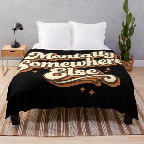 Item preview, Mentally Somewhere Else | Retro Groovy 70s Aesthetic Typography designed and sold by Hamza25const.