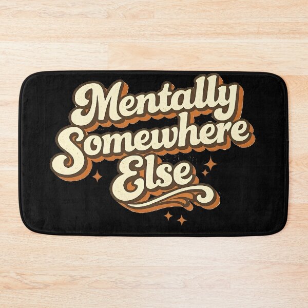 Item preview, Mentally Somewhere Else | Retro Groovy 70s Aesthetic Typography designed and sold by Hamza25const.
