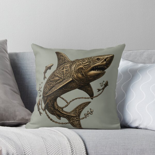 Item preview, Vintage Steampunk Shark PNG | Gothic Ocean Tattoo Style Transparent Design designed and sold by arifali786.