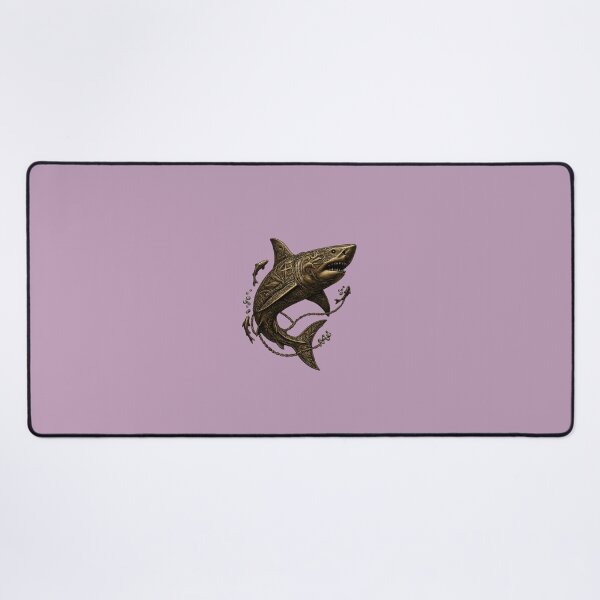 Item preview, Vintage Steampunk Shark PNG | Gothic Ocean Tattoo Style Transparent Design designed and sold by arifali786.