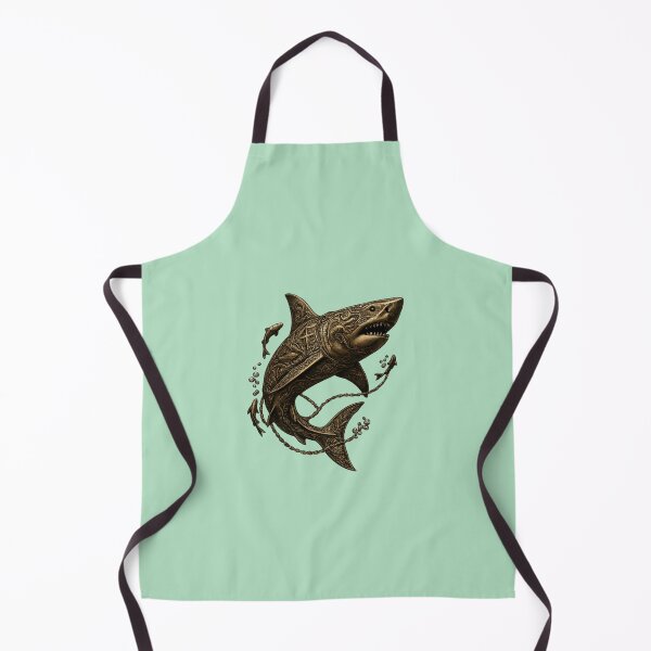 Item preview, Vintage Steampunk Shark PNG | Gothic Ocean Tattoo Style Transparent Design designed and sold by arifali786.