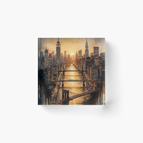 Item preview, NYC sunset Cityscape  designed and sold by AlexthingsDesign .