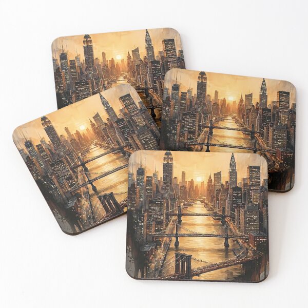 Item preview, NYC sunset Cityscape  designed and sold by AlexthingsDesign .