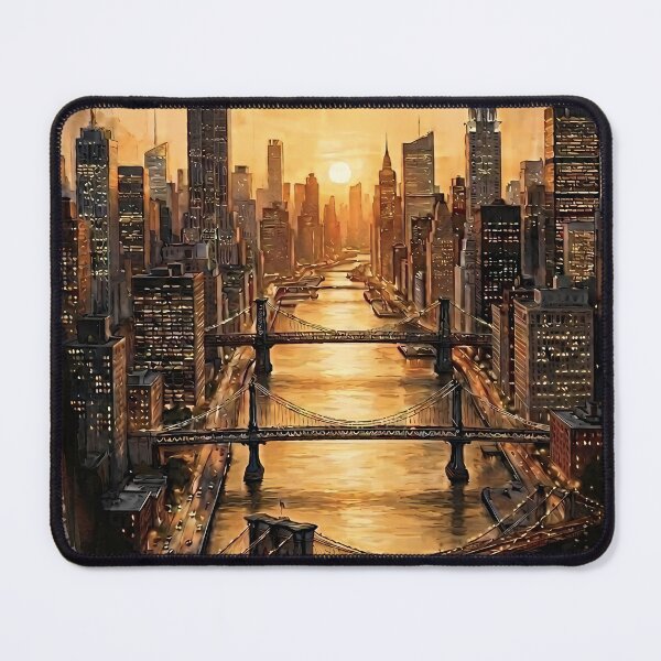 Item preview, NYC sunset Cityscape designed and sold by AlexthingsDesign .
