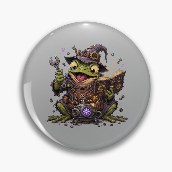 Item preview, Chaos Wizard Frog – Mad Scientist Fantasy Frog Illustration designed and sold by Motel Mirage.