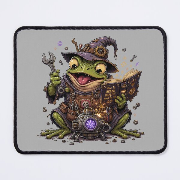 Item preview, Chaos Wizard Frog – Mad Scientist Fantasy Frog Illustration designed and sold by Motel Mirage.