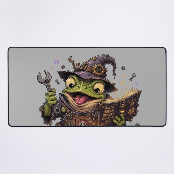 Item preview, Chaos Wizard Frog – Mad Scientist Fantasy Frog Illustration designed and sold by Motel Mirage.