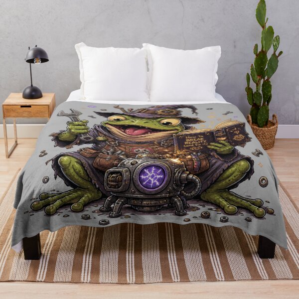 Item preview, Chaos Wizard Frog – Mad Scientist Fantasy Frog Illustration designed and sold by Motel Mirage.
