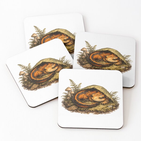 Item preview, Cozy Goblincore Newt in Moss designed and sold by aquaterralife.