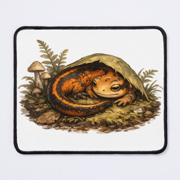 Item preview, Cozy Goblincore Newt in Moss designed and sold by aquaterralife.