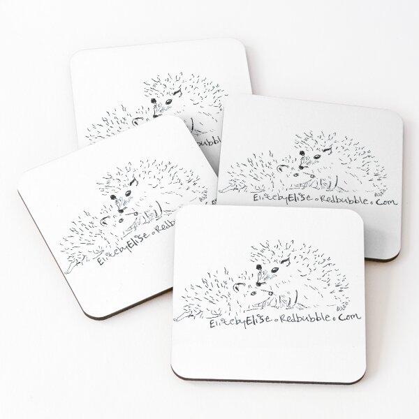Item preview, Mother and Baby Hedgehog hand drawn by ElitebyElise  designed and sold by ElitebyElise.