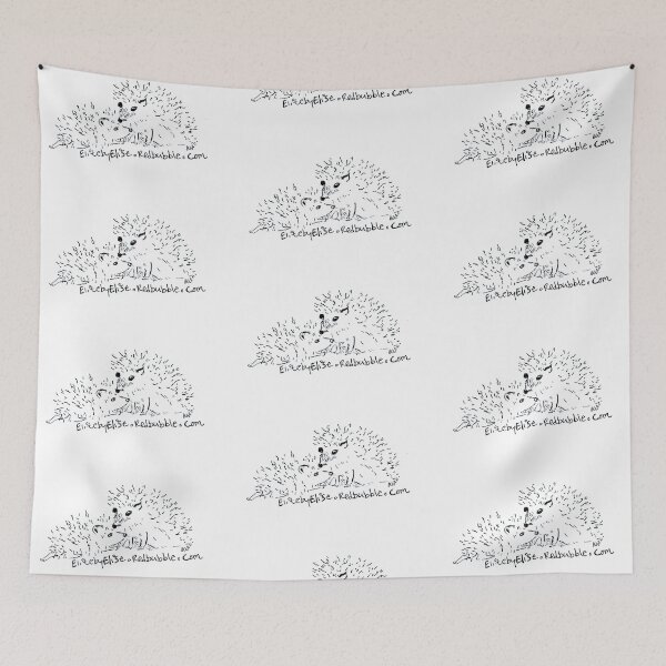 Item preview, Mother and Baby Hedgehog hand drawn by ElitebyElise  designed and sold by ElitebyElise.