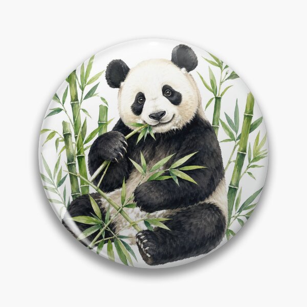 Item preview, Watercolor Panda Great Among Bamboo designed and sold by DarVibe Designs.
