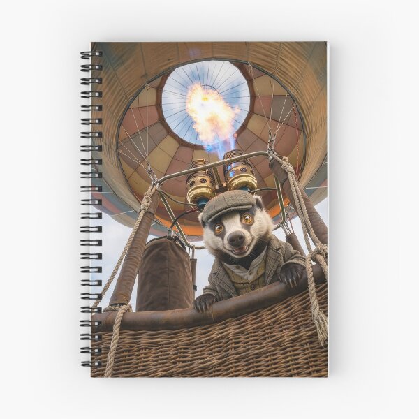 Item preview, Snazzy Badger Goes Up in Hot Air Balloon designed and sold by Tridentulus.