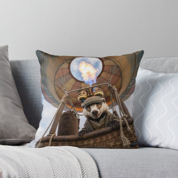 Item preview, Snazzy Badger Goes Up in Hot Air Balloon designed and sold by Tridentulus.