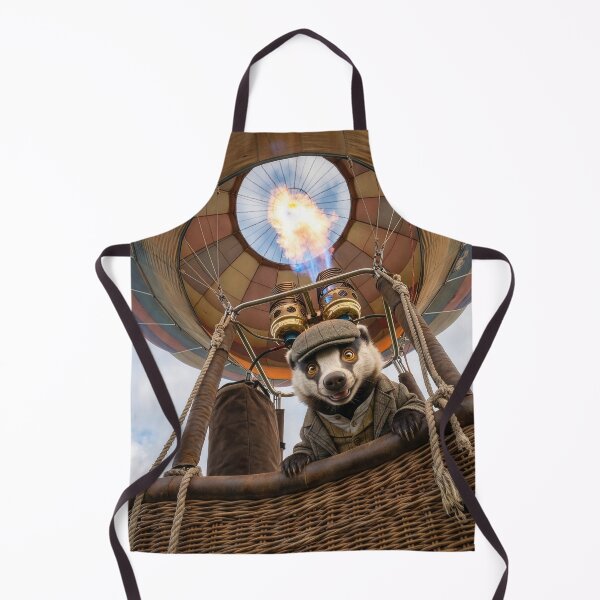 Item preview, Snazzy Badger Goes Up in Hot Air Balloon designed and sold by Tridentulus.