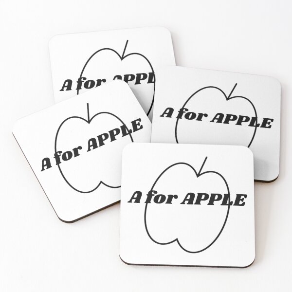 Item preview, Minimalist A for Apple Text Outline Design designed and sold by PixelParinda.