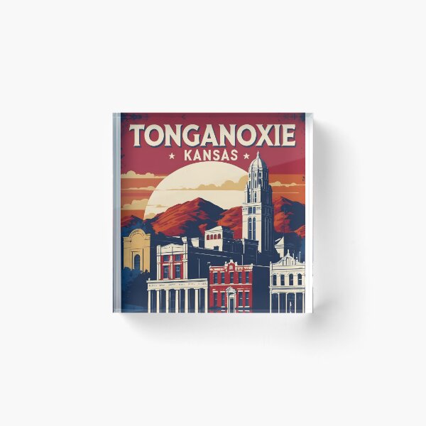 Item preview, Tonganoxie Kansas 1950s USA Vintage Travel Tourism designed and sold by TravelersGems.