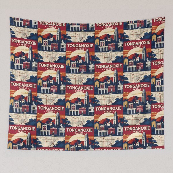 Item preview, Tonganoxie Kansas 1950s USA Vintage Travel Tourism designed and sold by TravelersGems.