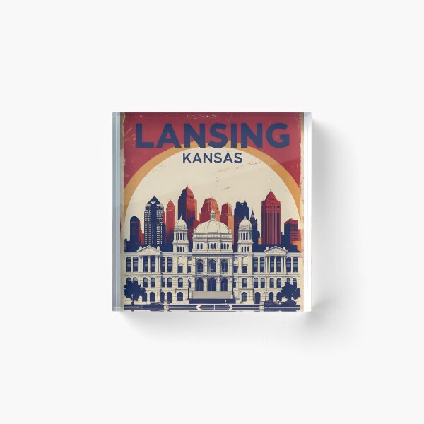 Item preview, Lansing Kansas 1950s USA Vintage Travel Tourism designed and sold by TravelersGems.