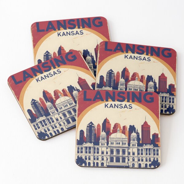 Item preview, Lansing Kansas 1950s USA Vintage Travel Tourism designed and sold by TravelersGems.