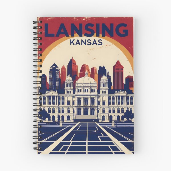 Item preview, Lansing Kansas 1950s USA Vintage Travel Tourism designed and sold by TravelersGems.