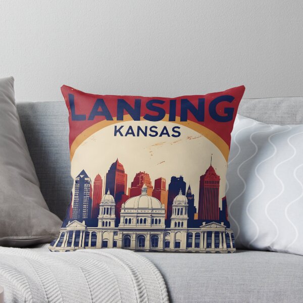 Item preview, Lansing Kansas 1950s USA Vintage Travel Tourism designed and sold by TravelersGems.