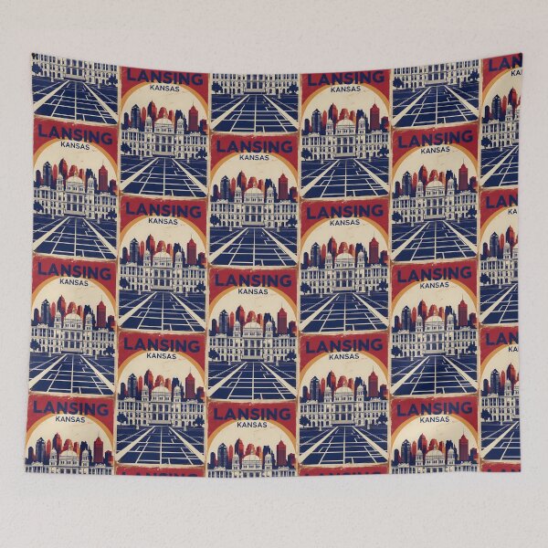 Item preview, Lansing Kansas 1950s USA Vintage Travel Tourism designed and sold by TravelersGems.
