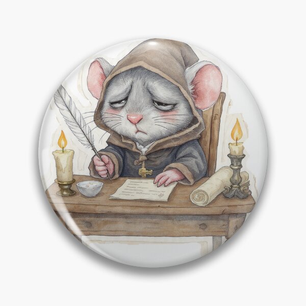 Item preview, Medieval Rat Troubled by Work Letters Sticker designed and sold by mimesshop.