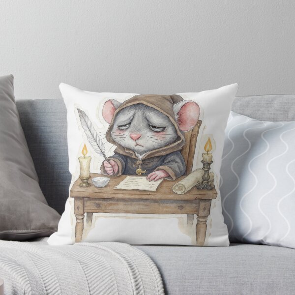 Item preview, Medieval Rat Troubled by Work Letters Sticker designed and sold by mimesshop.