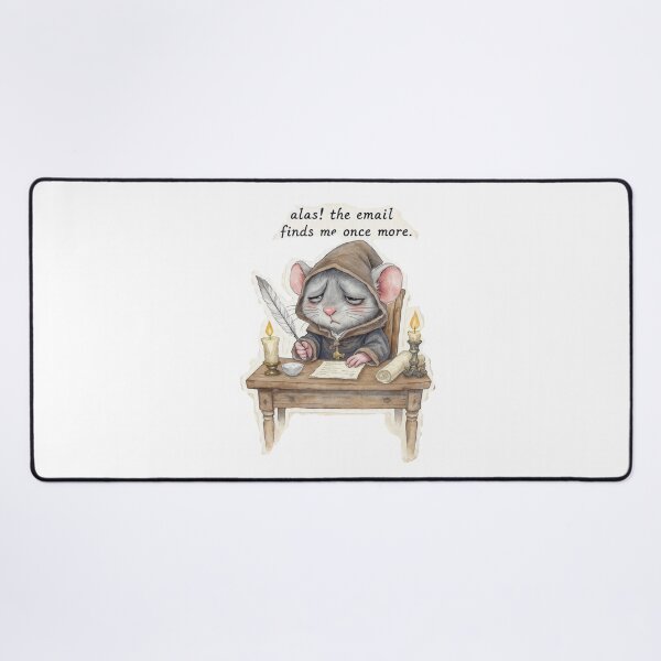Item preview, Medieval Rat Troubled by Work Letters Sticker designed and sold by mimesshop.