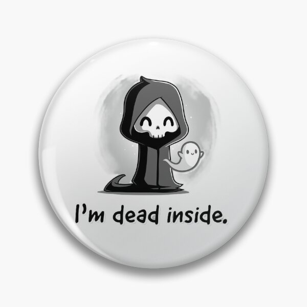 Item preview, I’m Dead Inside Cute Grim Reaper Design | Funny Spooky Ghost Art designed and sold by SkeletonMood.