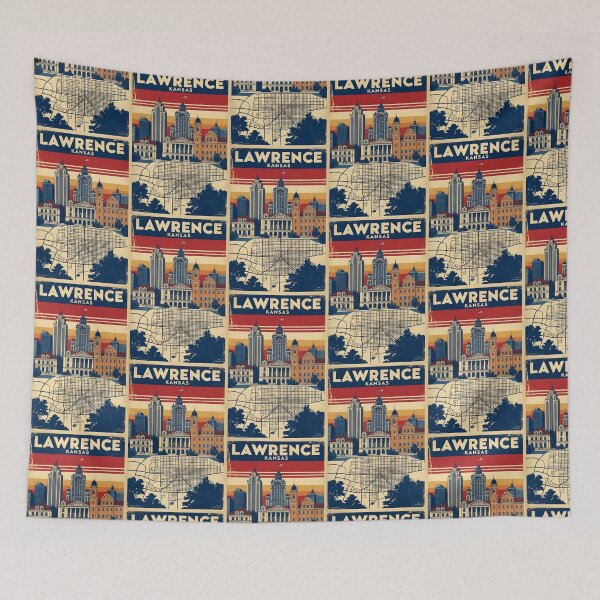 Item preview, Lawrence Kansas 1950s USA Vintage Travel Tourism designed and sold by TravelersGems.