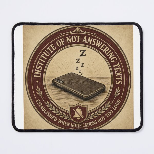 Item preview, Institute of Not Answering Texts – Funny Fake University Seal | Introvert Phone Anxiety Gift designed and sold by irfanshikh.