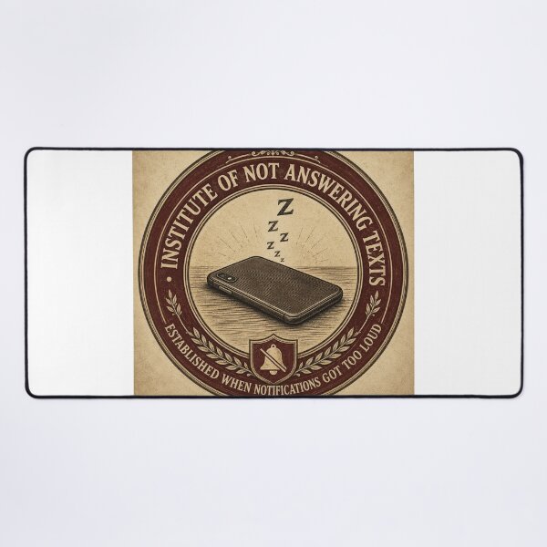 Item preview, Institute of Not Answering Texts – Funny Fake University Seal | Introvert Phone Anxiety Gift designed and sold by irfanshikh.