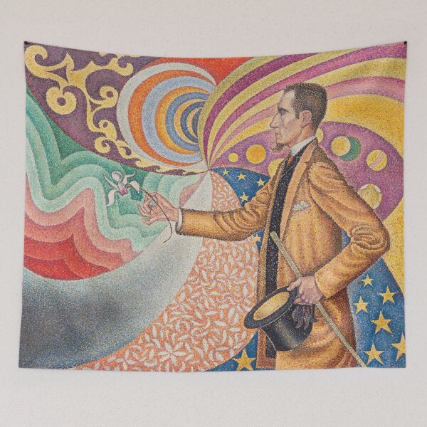 Item preview, Vintage Pointillism Illustration Magician Portrait for Surreal Art Lovers designed and sold by RickE.