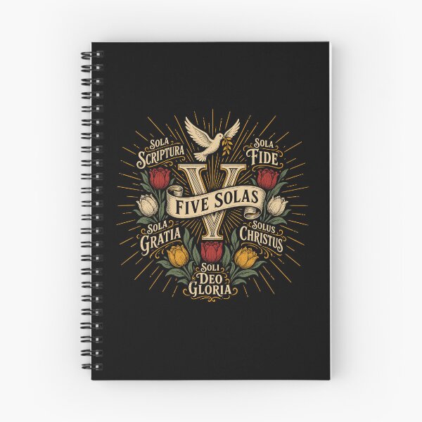 Item preview, Copy of Reformed Theology Five Solas Calvinist Christian Design - Tan Lettering designed and sold by Glory After Tears.