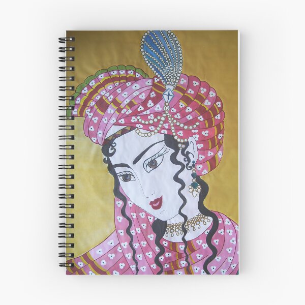 Item preview, Ornate Persian Portrait with Patterned Pink Turban designed and sold by Tulip1358.