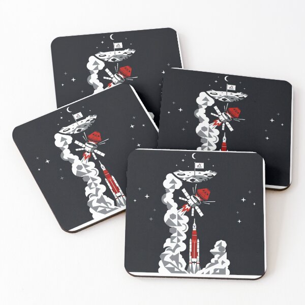 Item preview, Artemis Mission Geometric Vector: From Launch to Moon designed and sold by NadinGerasi.