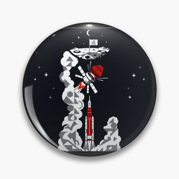 Item preview, Artemis Mission Geometric Vector: From Launch to Moon designed and sold by NadinGerasi.
