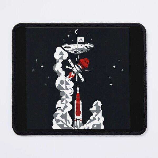 Item preview, Artemis Mission Geometric Vector: From Launch to Moon designed and sold by NadinGerasi.