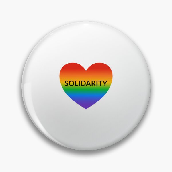 Item preview, SOLIDARITY  Pride ALLY on rainbow heart designed and sold by Inspirationmotivation.