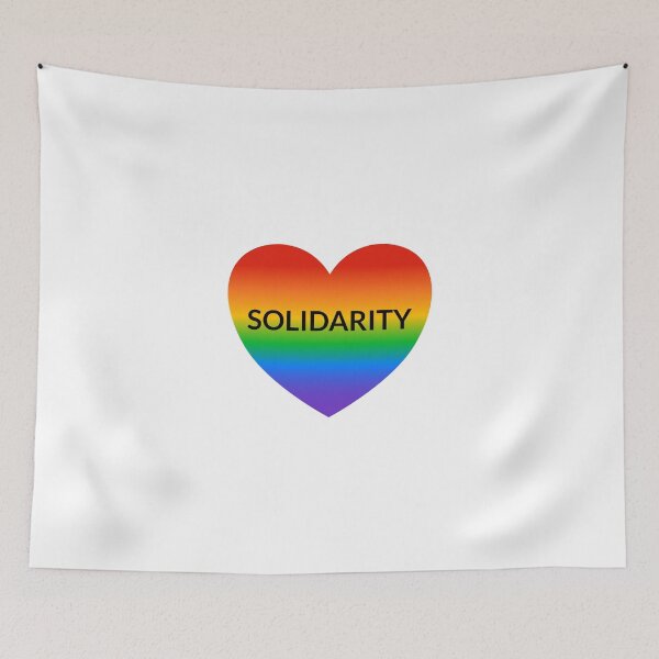 Item preview, SOLIDARITY  Pride ALLY on rainbow heart designed and sold by Inspirationmotivation.
