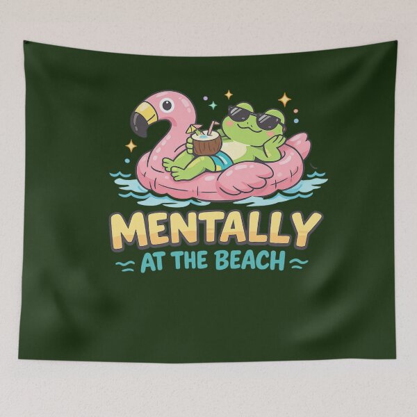 Item preview, Funny Summer Shirt – Mentally At The Beach – Cute Vacation Tee designed and sold by MindMessStudio.