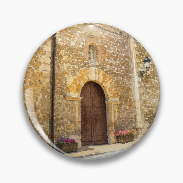 Item preview, Watercolor of the Church of Utrillas – Rural Charm of Aragón designed and sold by Miradas del Mundo.