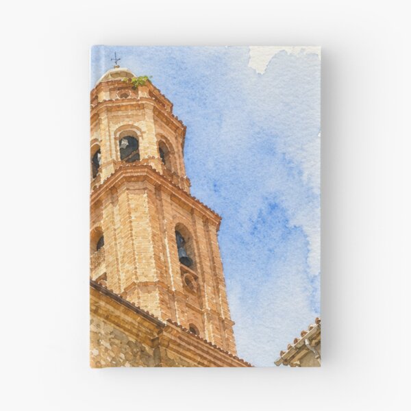 Item preview, Watercolor of the Church of Utrillas – Rural Charm of Aragón designed and sold by Miradas del Mundo.