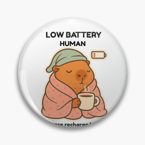 Item preview, Low Battery Human Capybara Shirt – Cozy Introvert Aesthetic Tee designed and sold by CalmMandala.