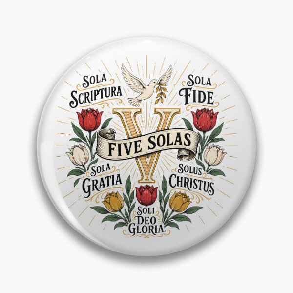 Item preview, Reformed Theology Five Solas Calvinist Christian Design - Black Lettering designed and sold by Glory After Tears.