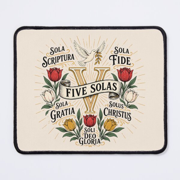 Item preview, Reformed Theology Five Solas Calvinist Christian Design - Black Lettering designed and sold by Glory After Tears.