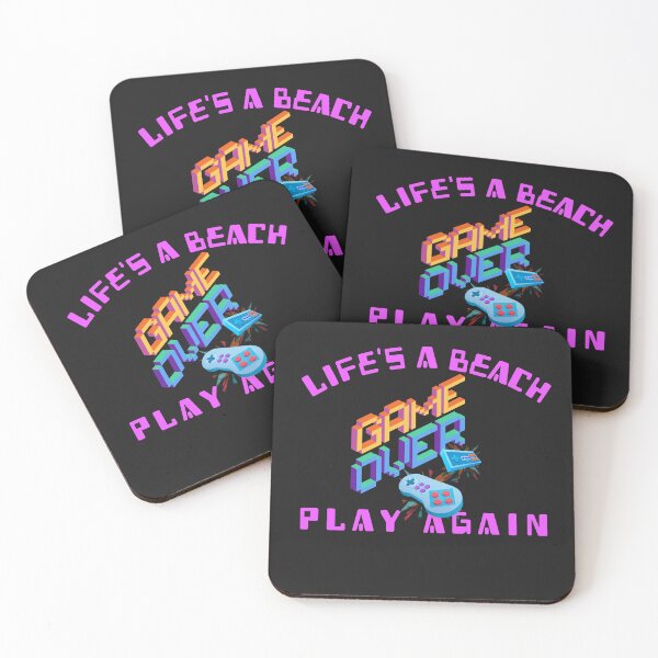 Item preview, Life's A Beach, Game Over, Play Again designed and sold by HoppingCreation.
